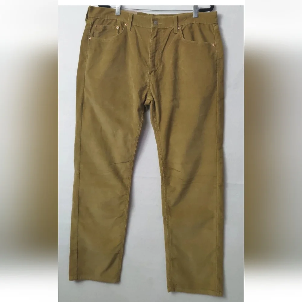 Levis 505 Men’s Size 38x 32 Regular Straight Fit‎ Corduroy Jeans Khaki Pants NEW